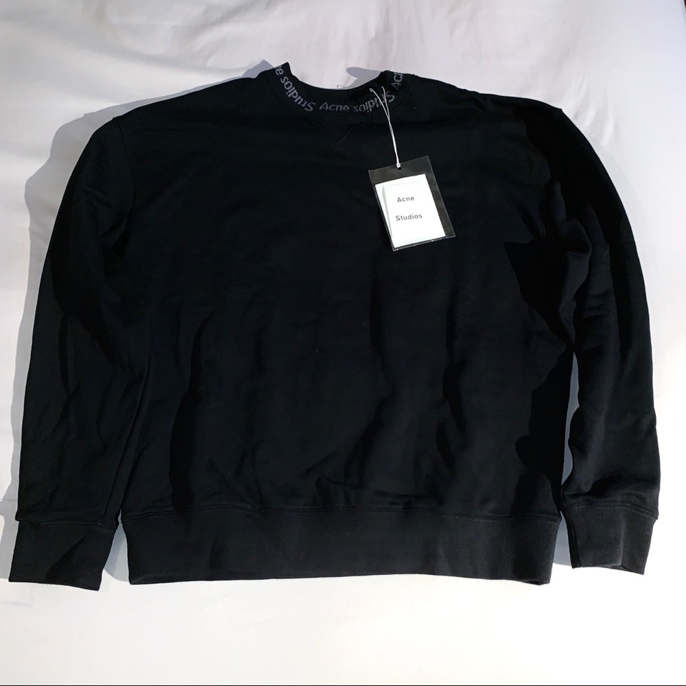 Acne Studios Flogho Logo Print Cotton Sweatshirt